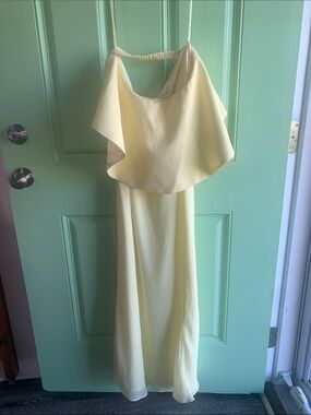 One and Only Collection Butter Yellow Floor Length Dress - Women’s size Small